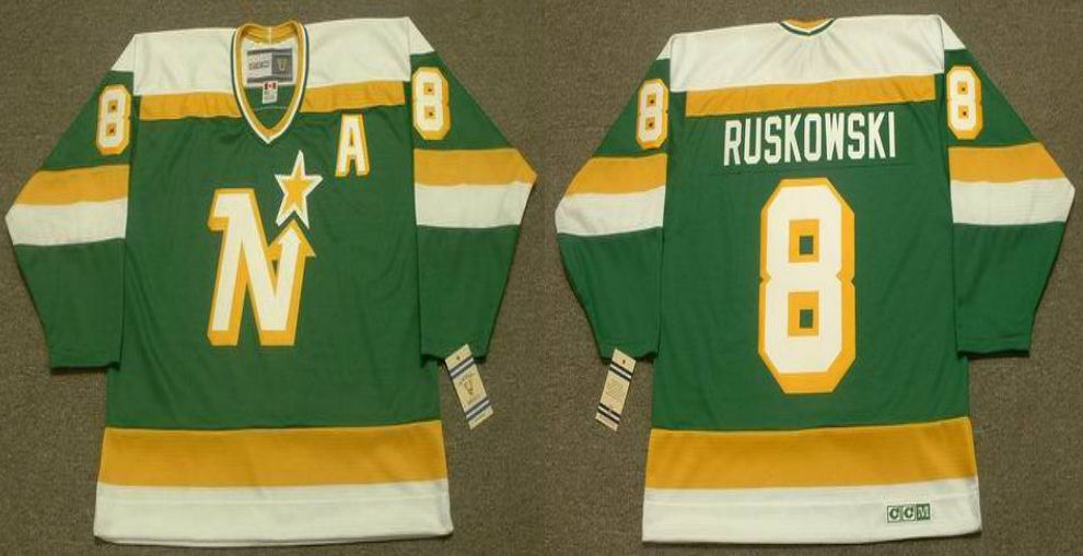 2019 Men Dallas Stars 8 Ruskowski Green CCM NHL jerseys